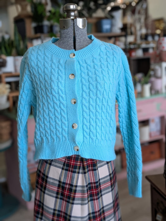 Light blue button cardigan