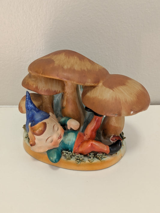 Mushroom and pixie flower vase