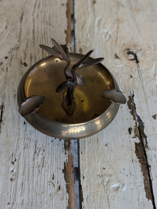 Crane brass ashtray