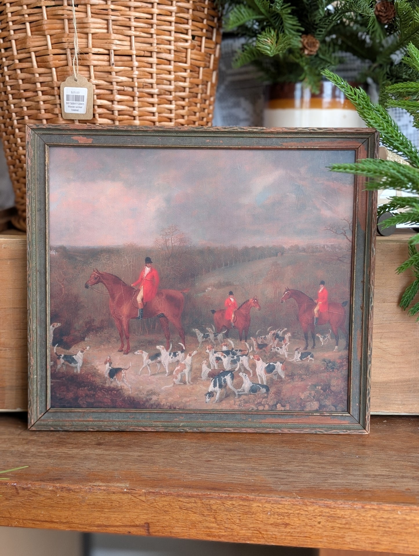 Vintage hunting framed print