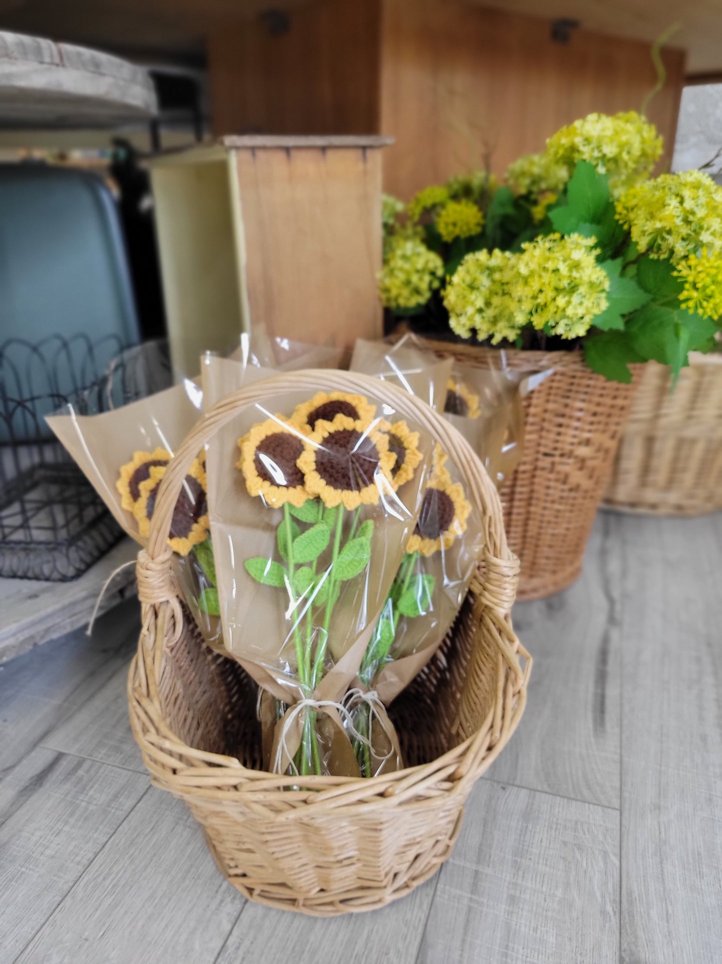 Crochet Sunflower Bouquet