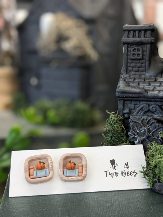 Pumpkin Bookshelf Studs