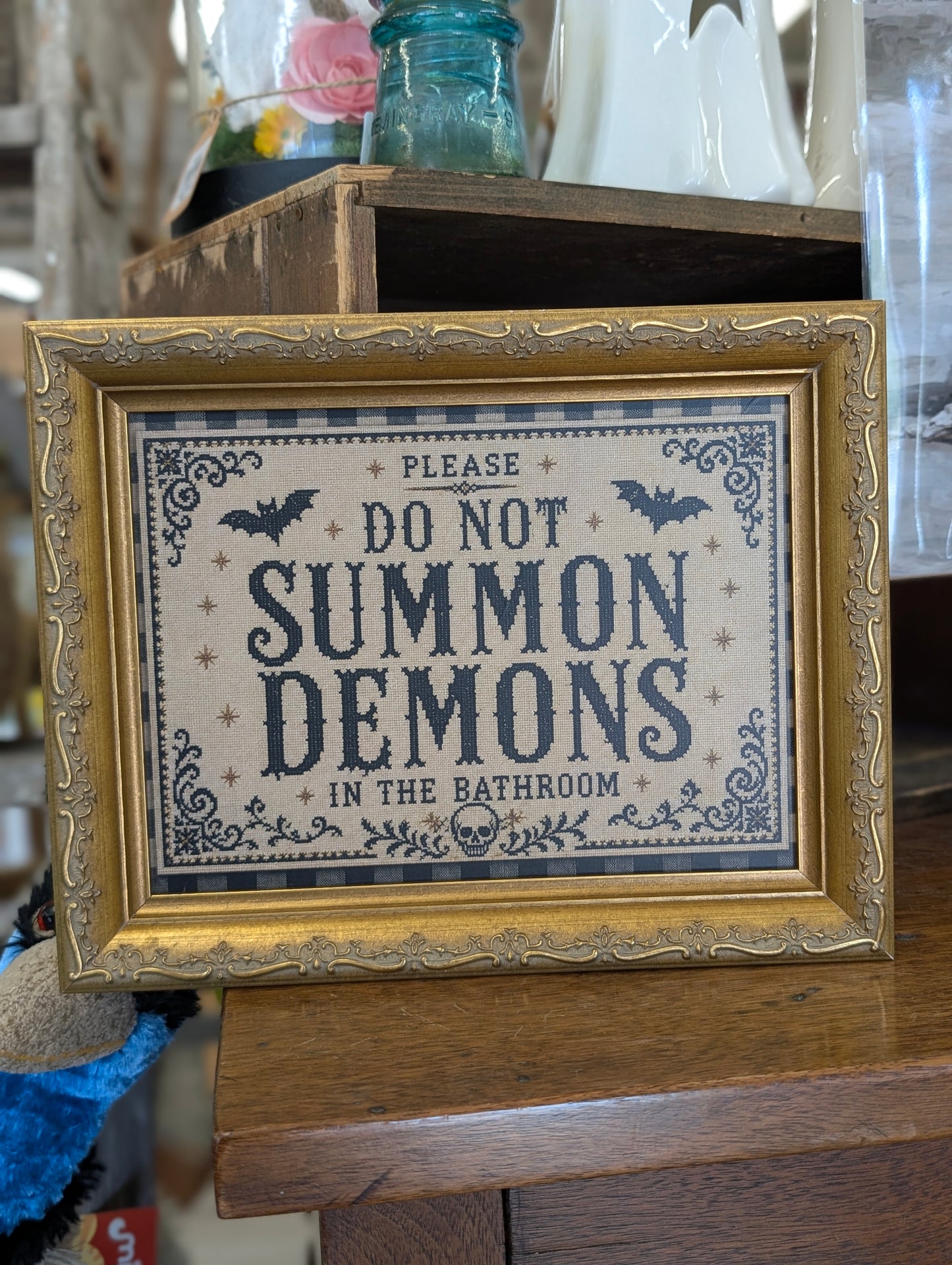 Don't summon framed print