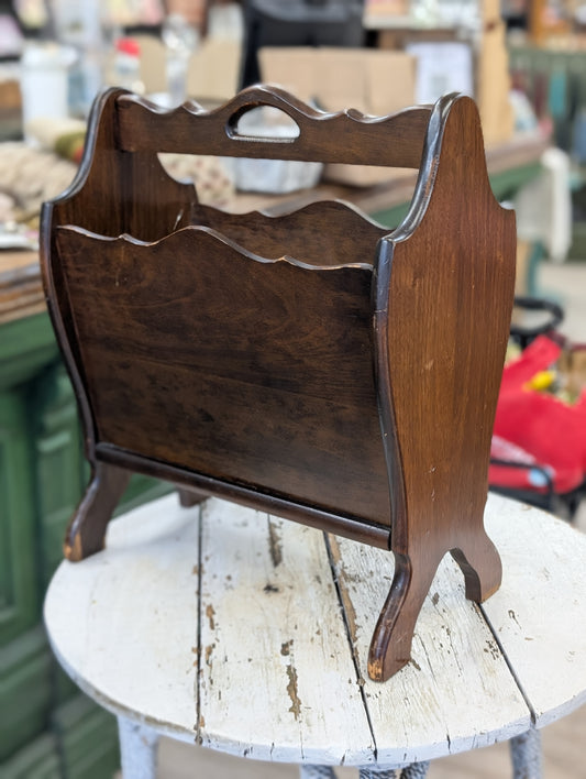 Wooden magazine rack