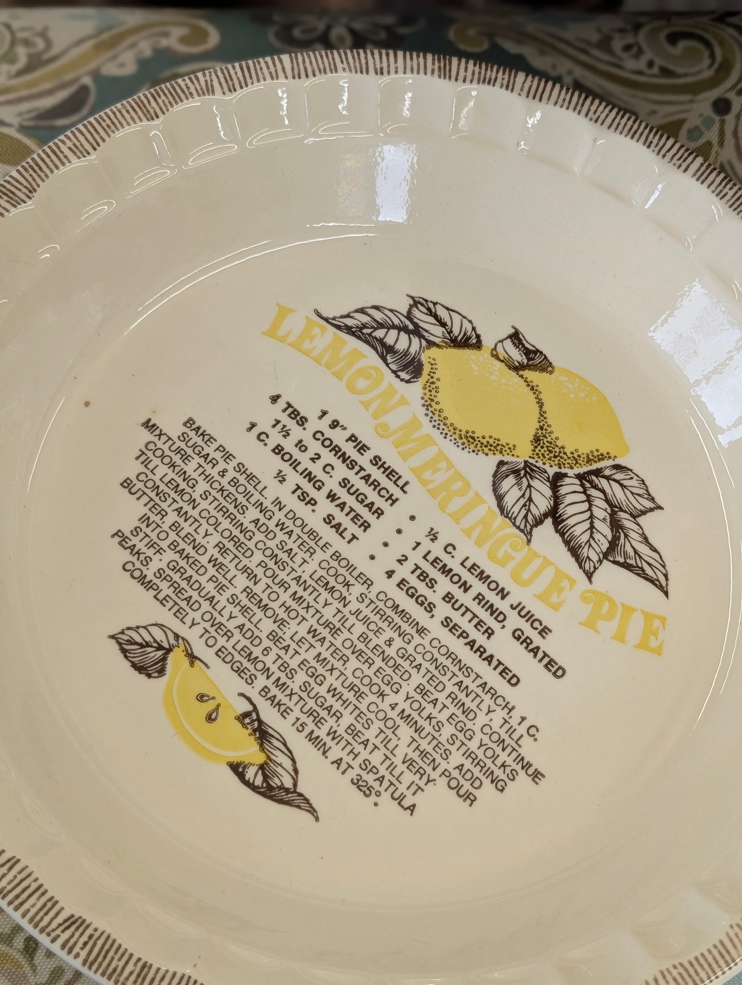Lemon pie plate
