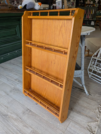 Large wooden wall shelf