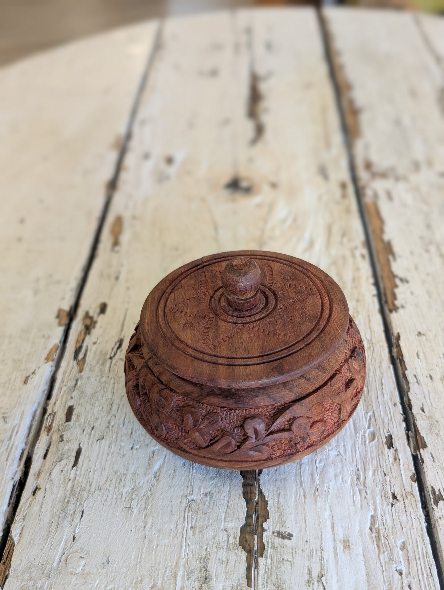 Small wooden trinket box