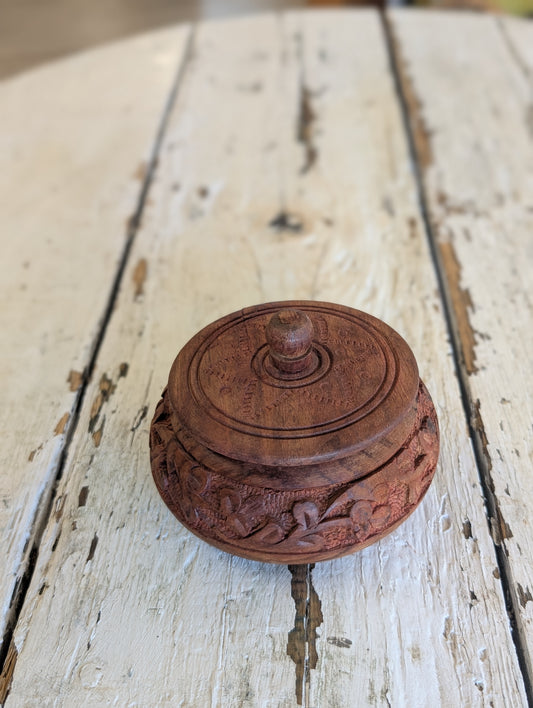 Small wooden trinket box