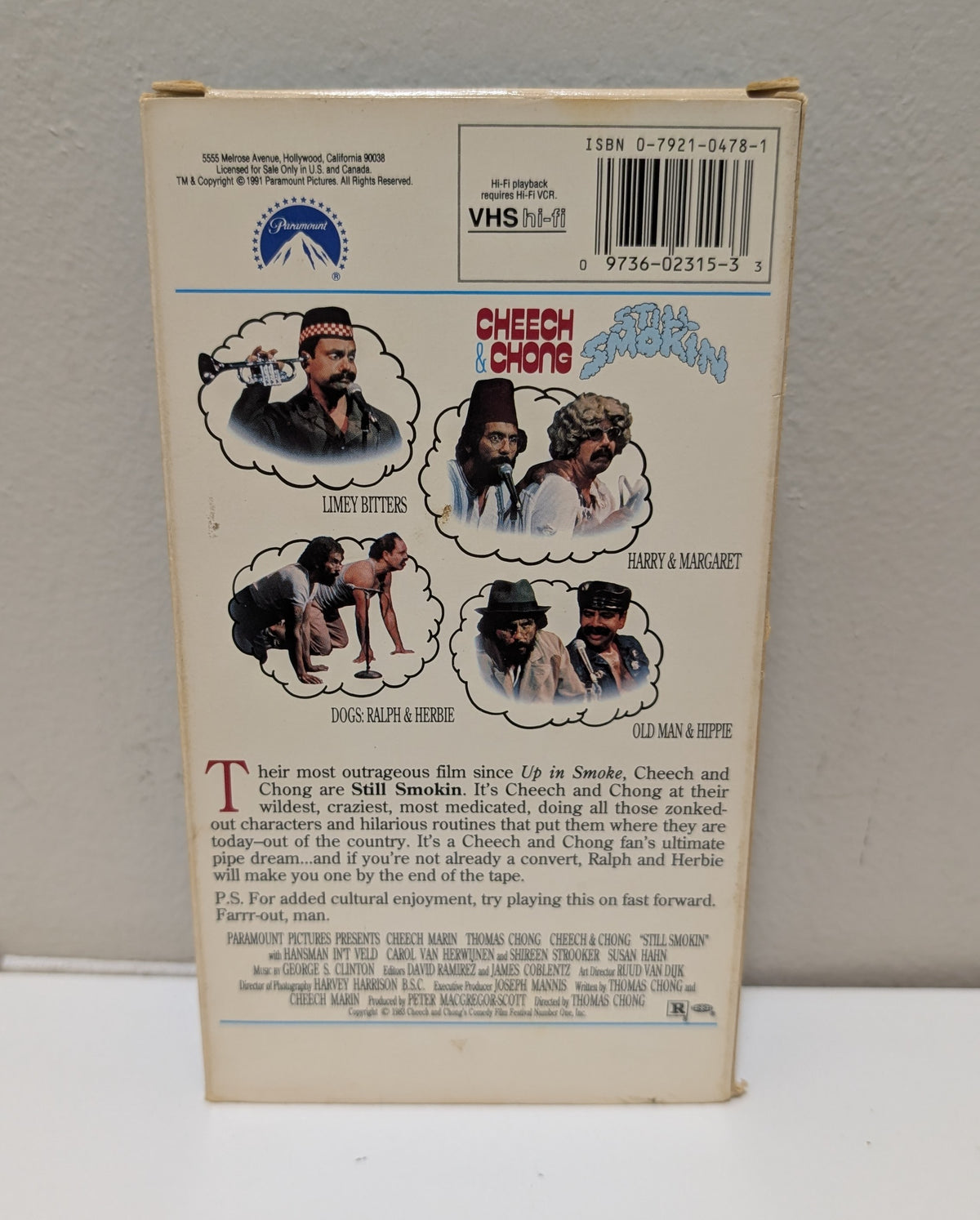 Cheech & Chong Still Smokin VHS