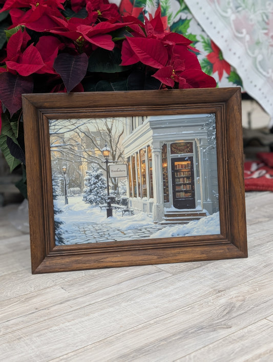Framed bookstore print