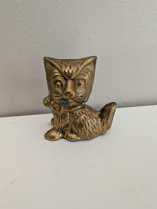 Small brass kitty