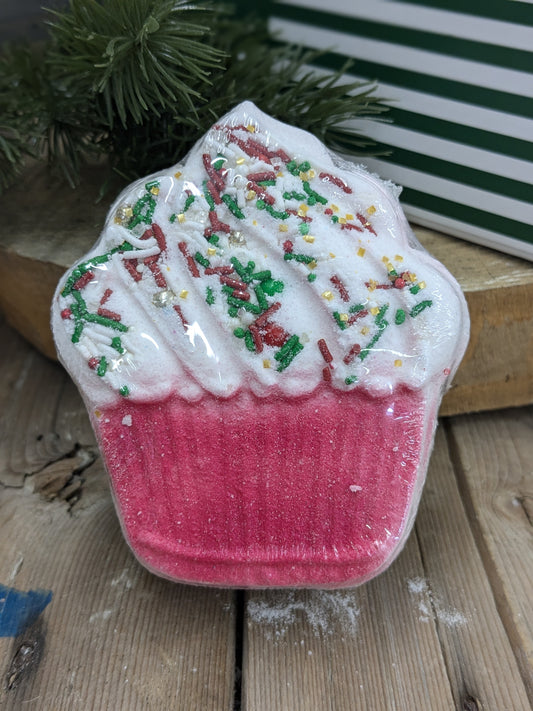 Christmas Cupcake bathbomb