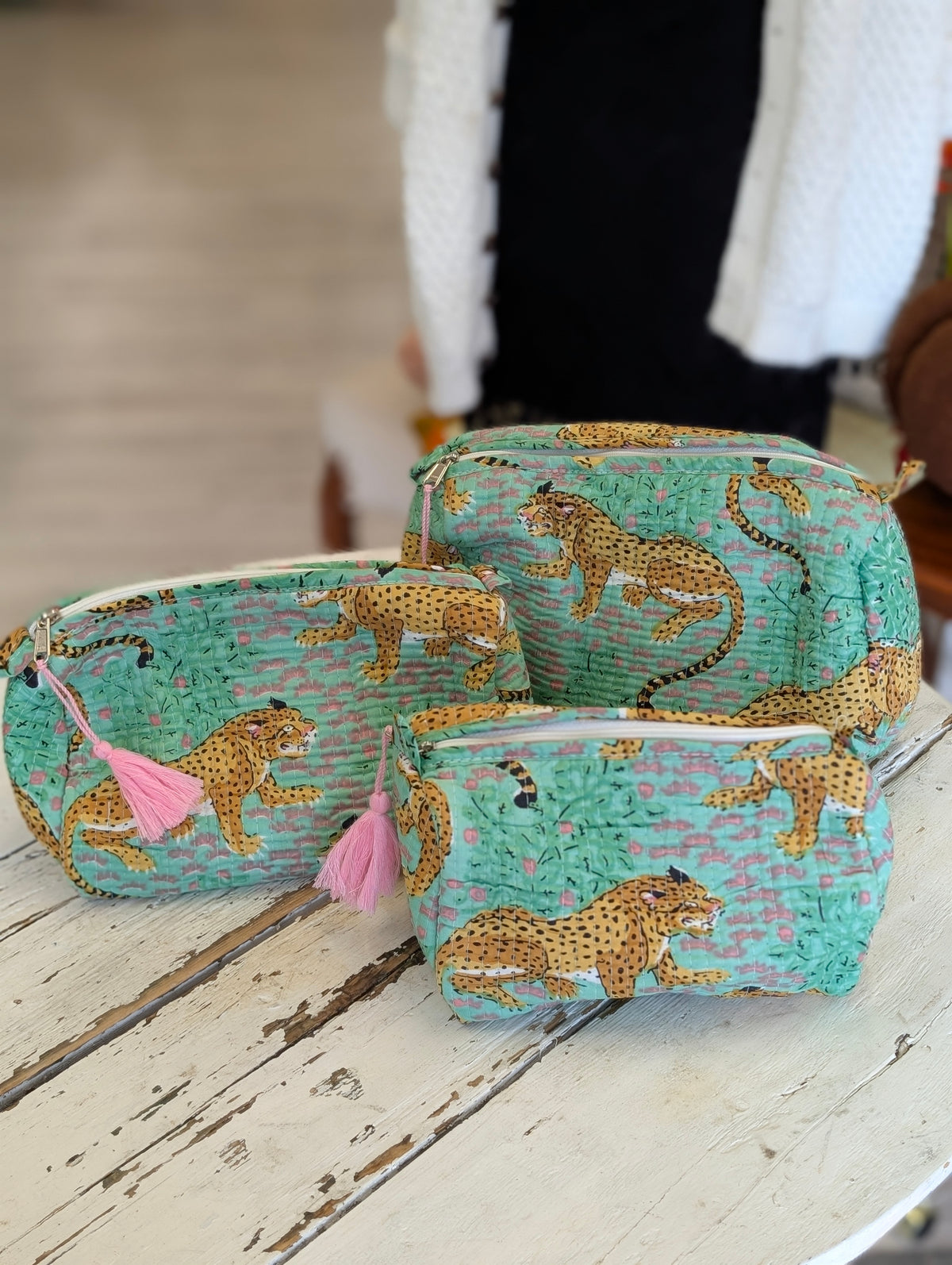 Makeup bag teal