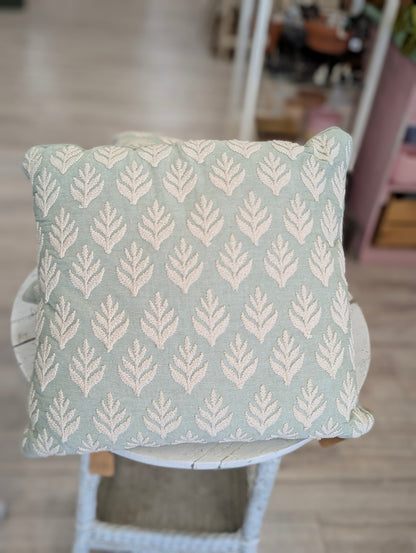 18" plus pillow with white details