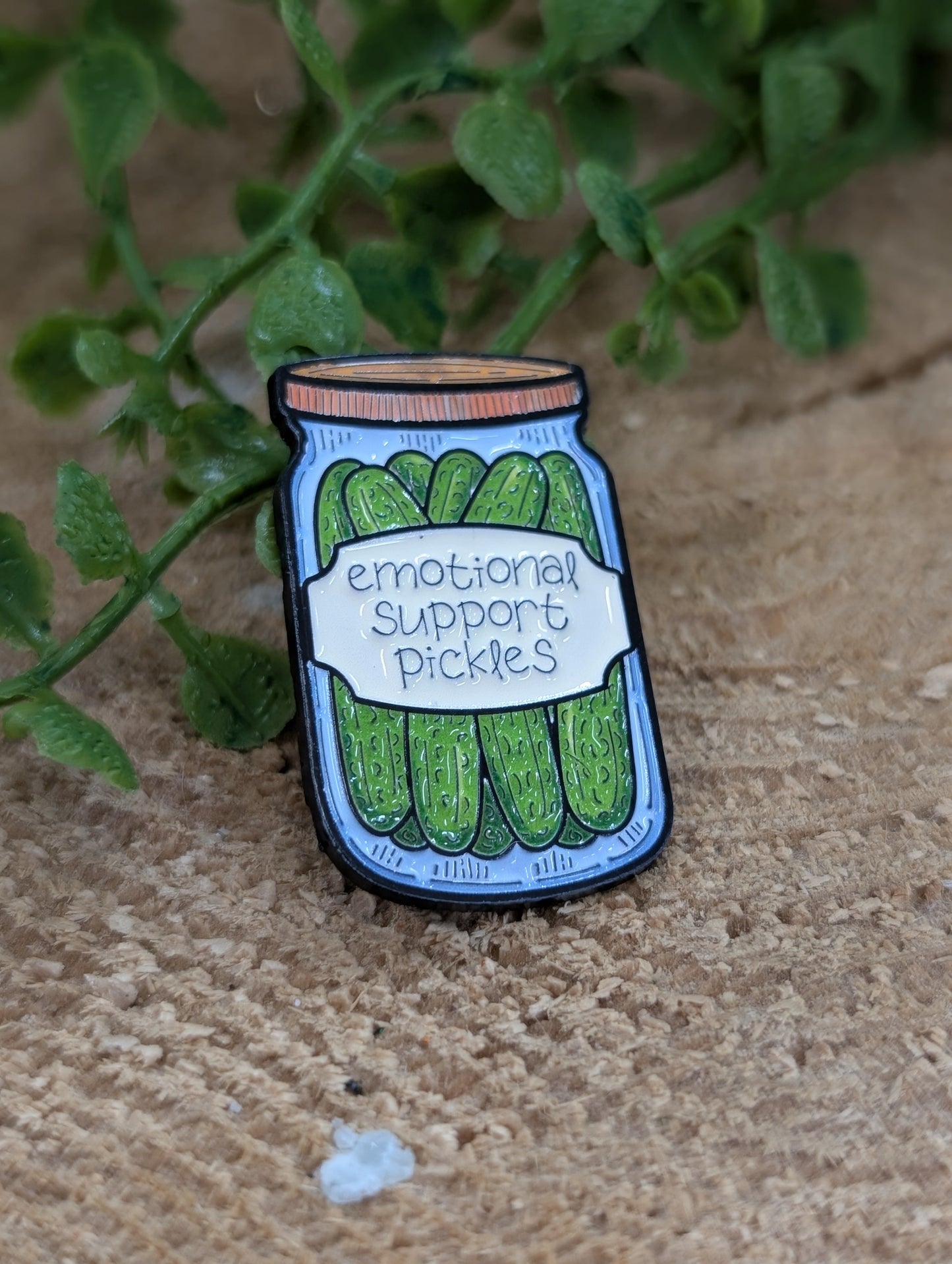 Emotional support Pickle Pin