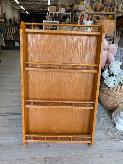 Large wooden wall shelf