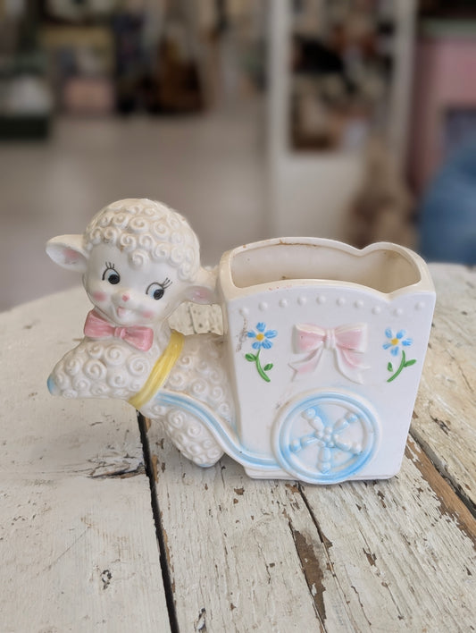 Vintage lamb planter