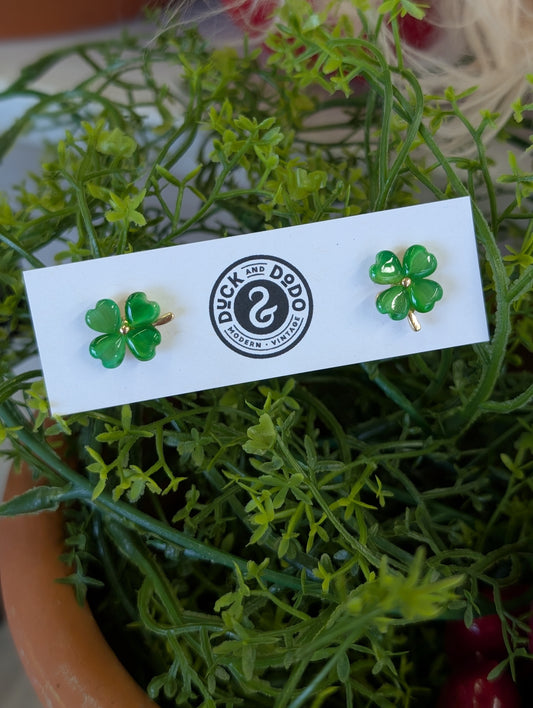 Four leaf clover earrings