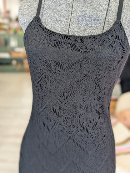 Black mesh dress