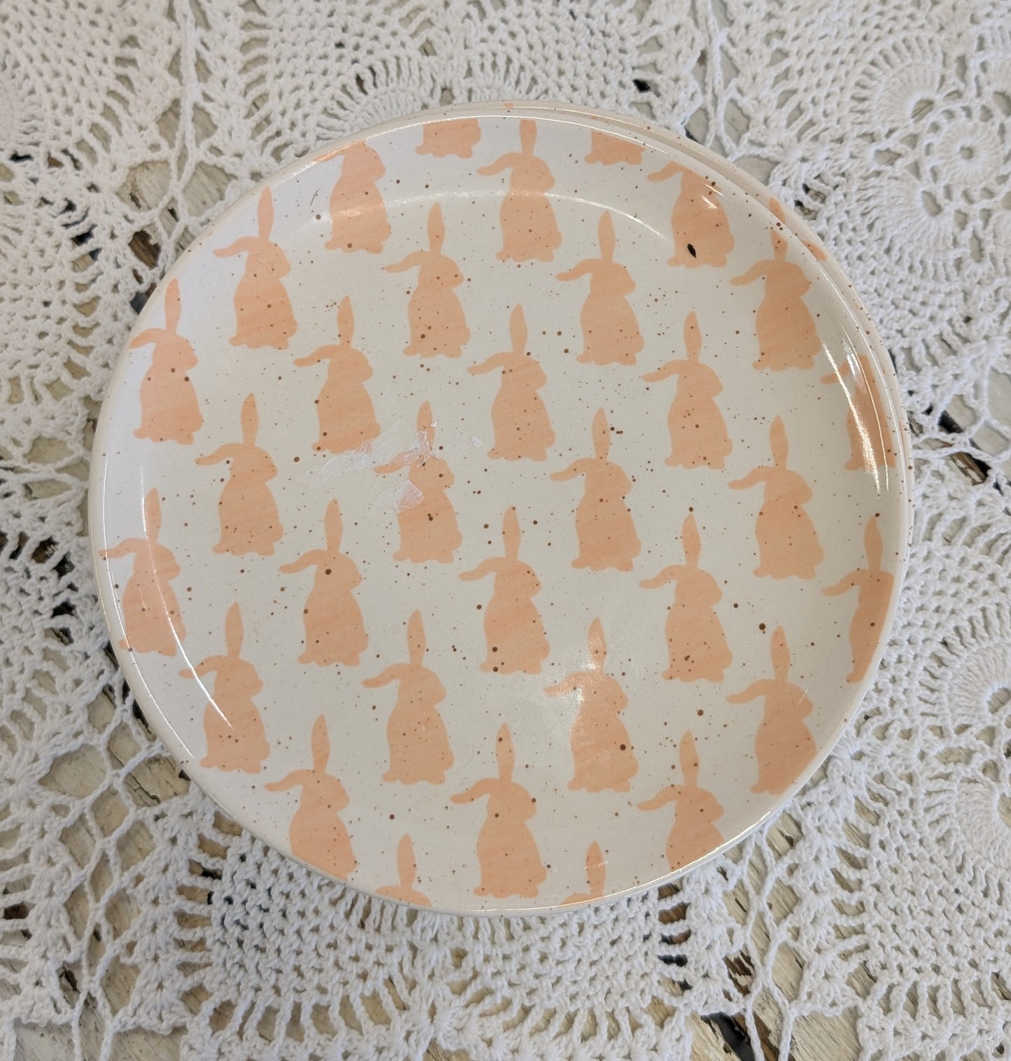 Set of 4 bunny plates