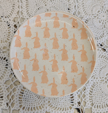 Set of 4 bunny plates