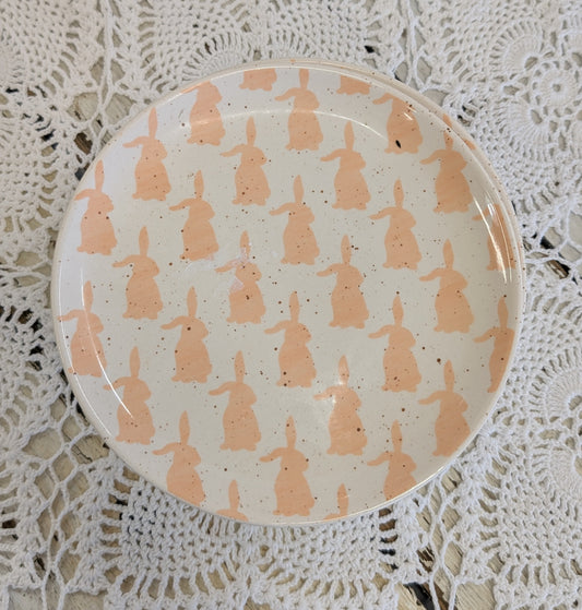 Set of 4 bunny plates