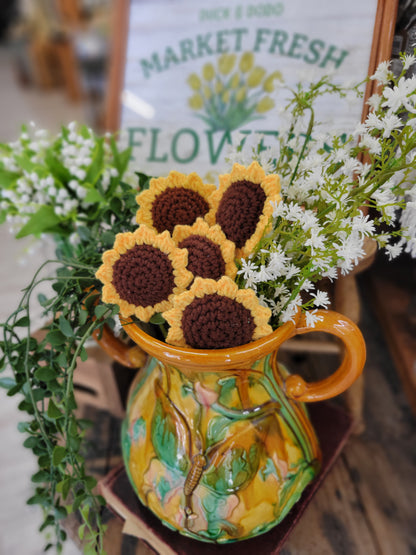 Crochet Sunflower Bouquet