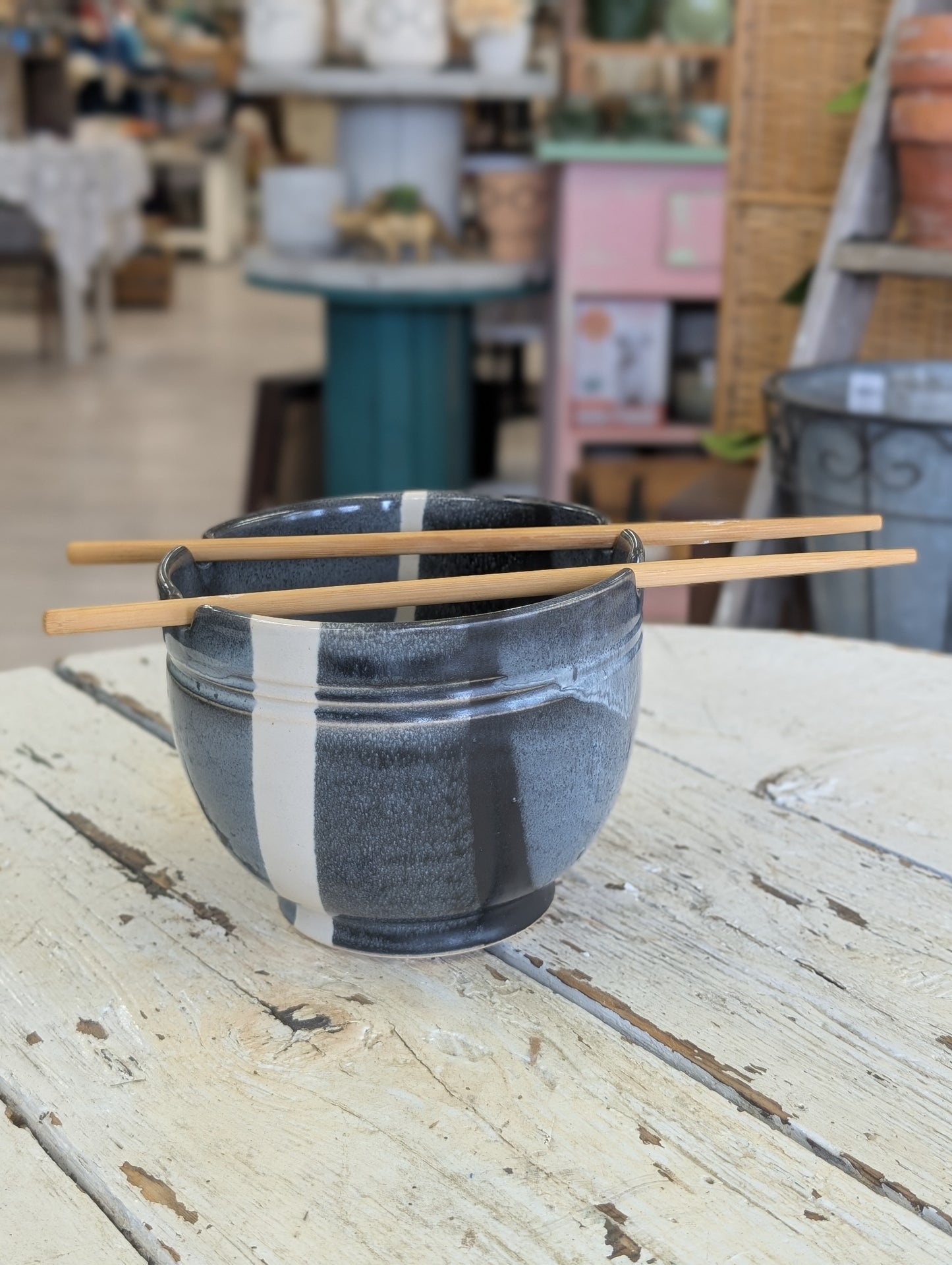 Noodle Bowl - Black and White Pattern