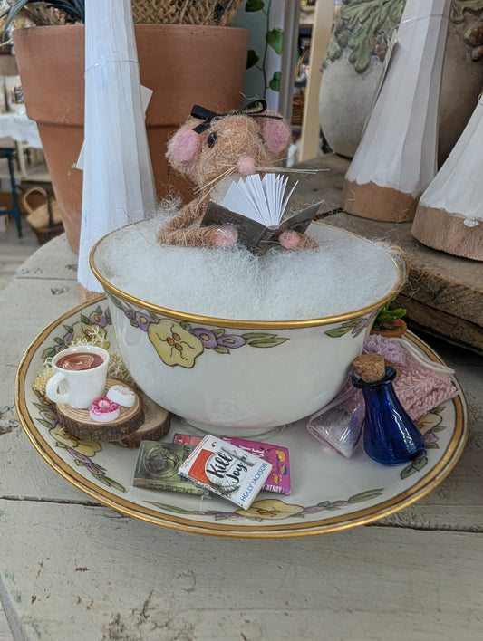 Rosie the mouse in teacup