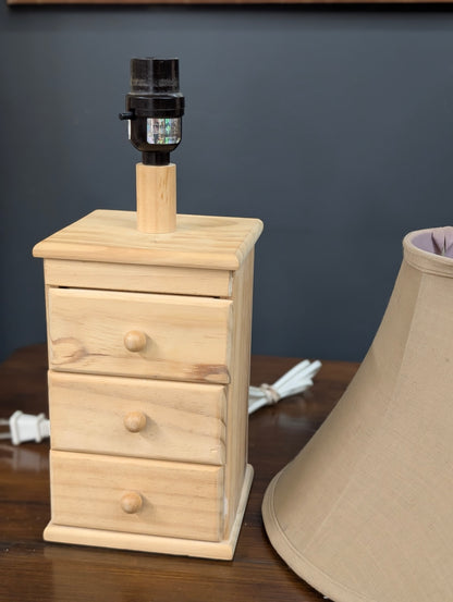 Wooden lamp drawers