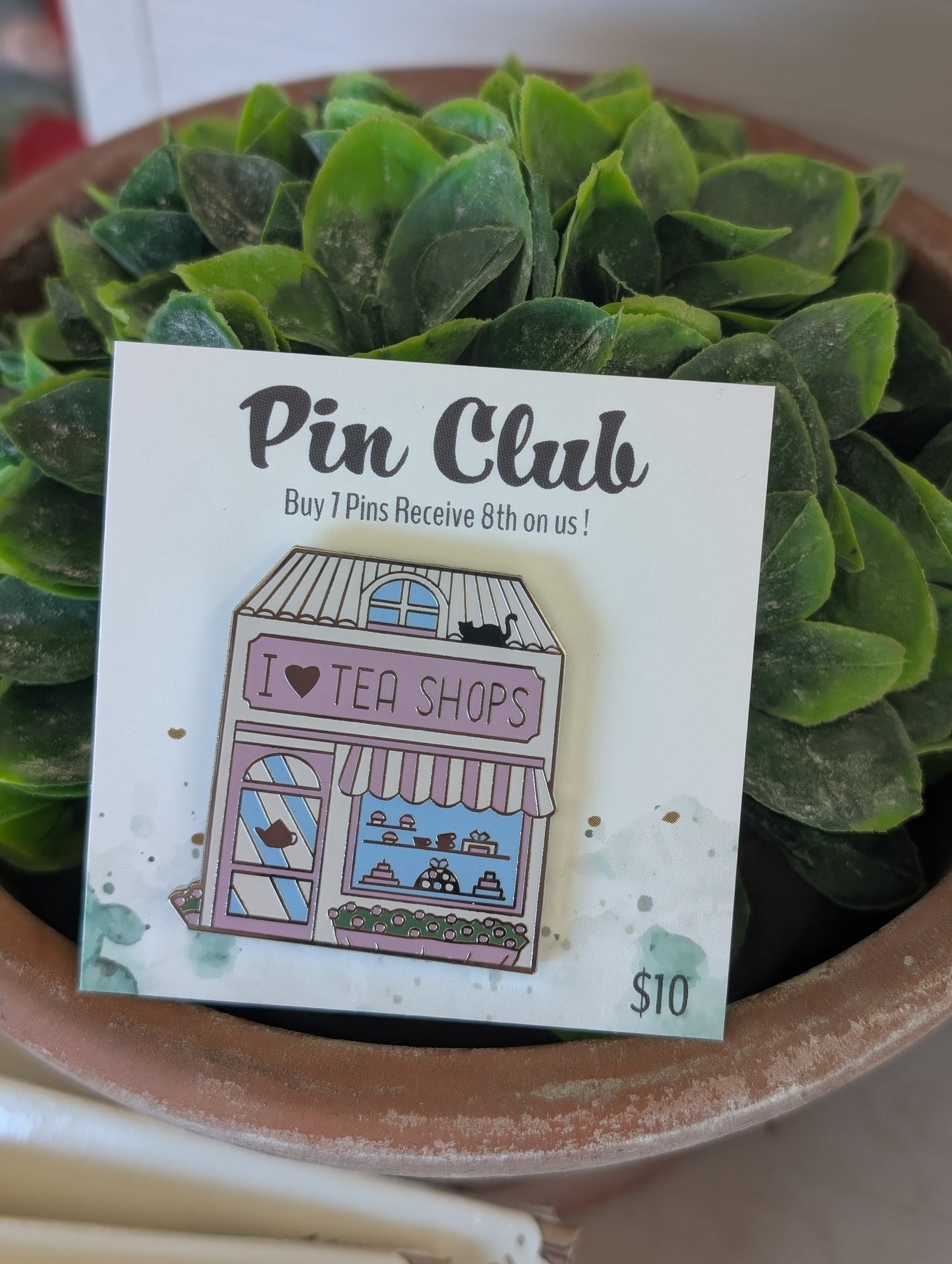I love tea pin
