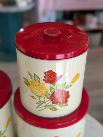 Set of 4 vintage tins