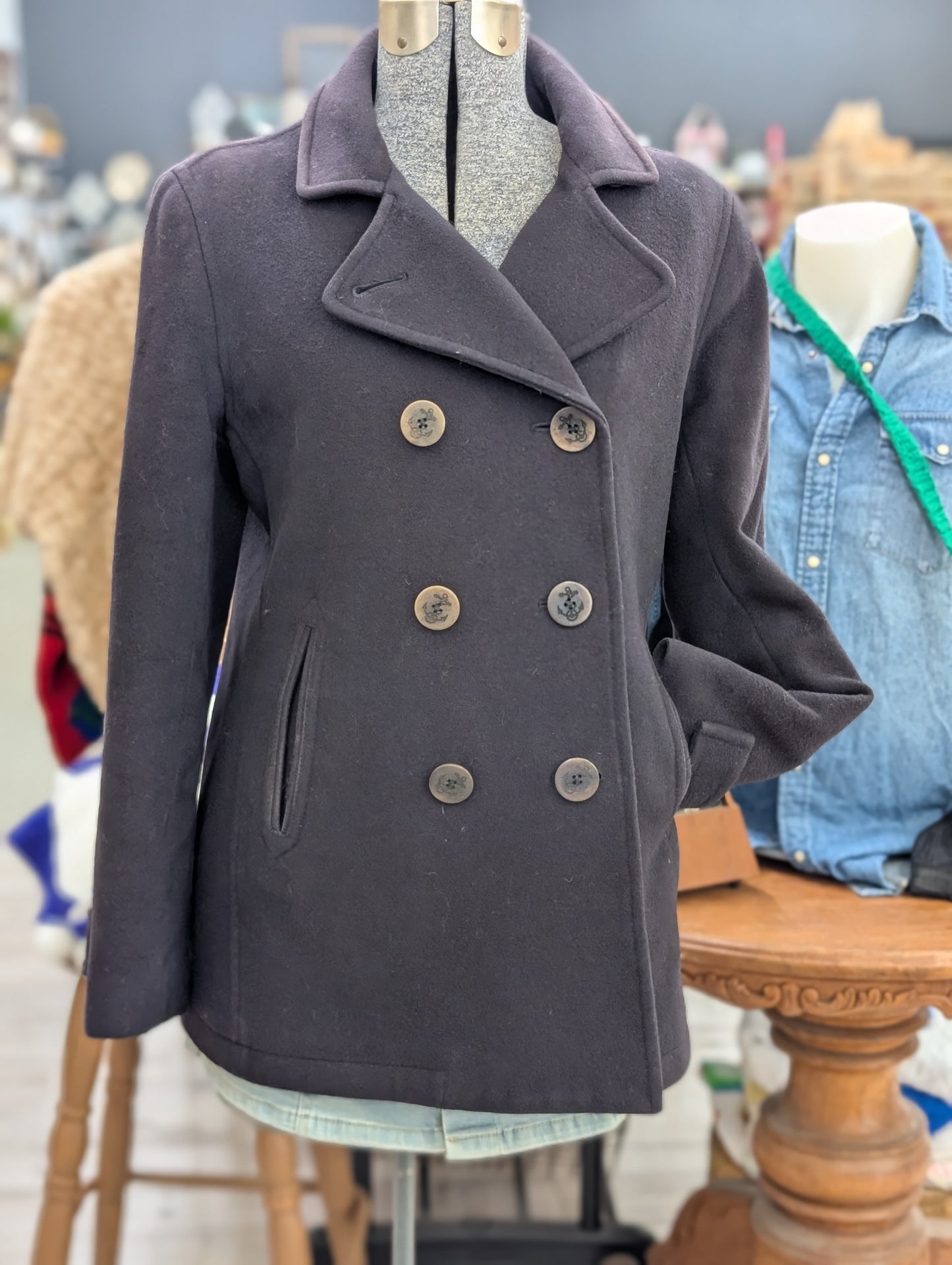 L.L. Bean Navy Peacoat