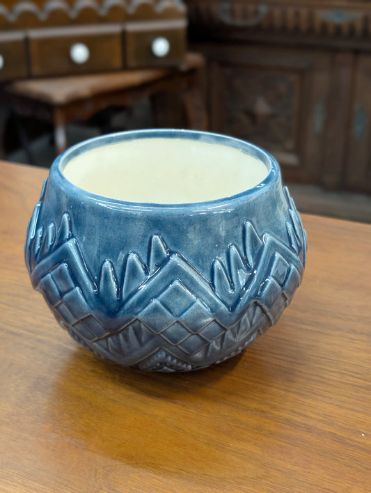 Blue ceramic pot