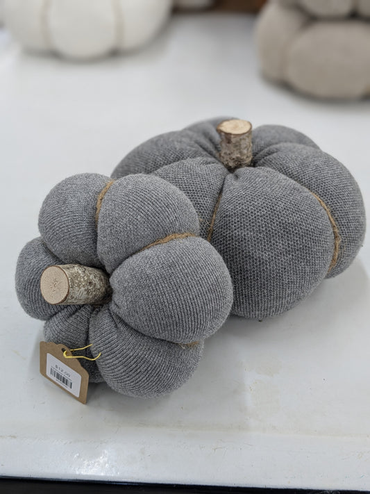 Handmade Sweater Pumpkin - Grey Tones