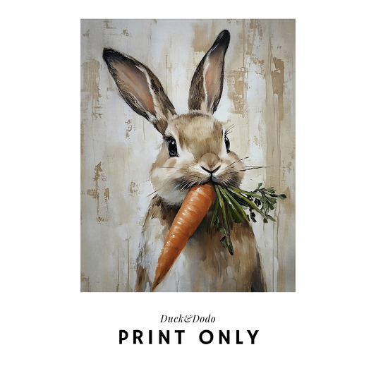 Bunny with Carrot Print