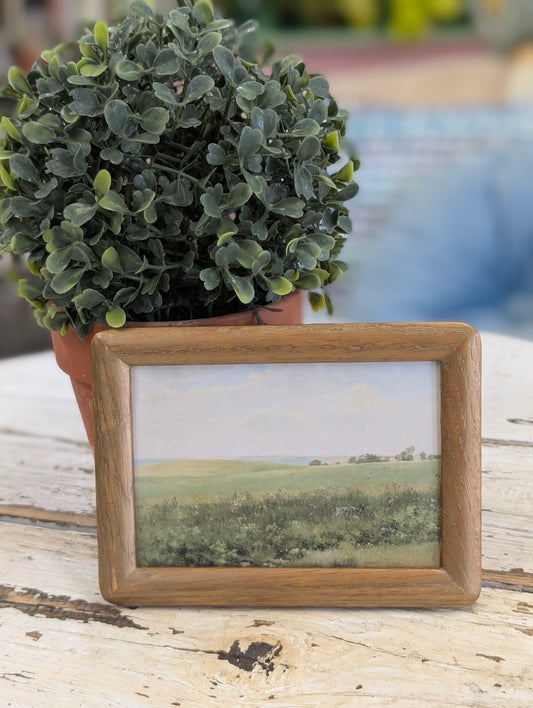 Green field framed print
