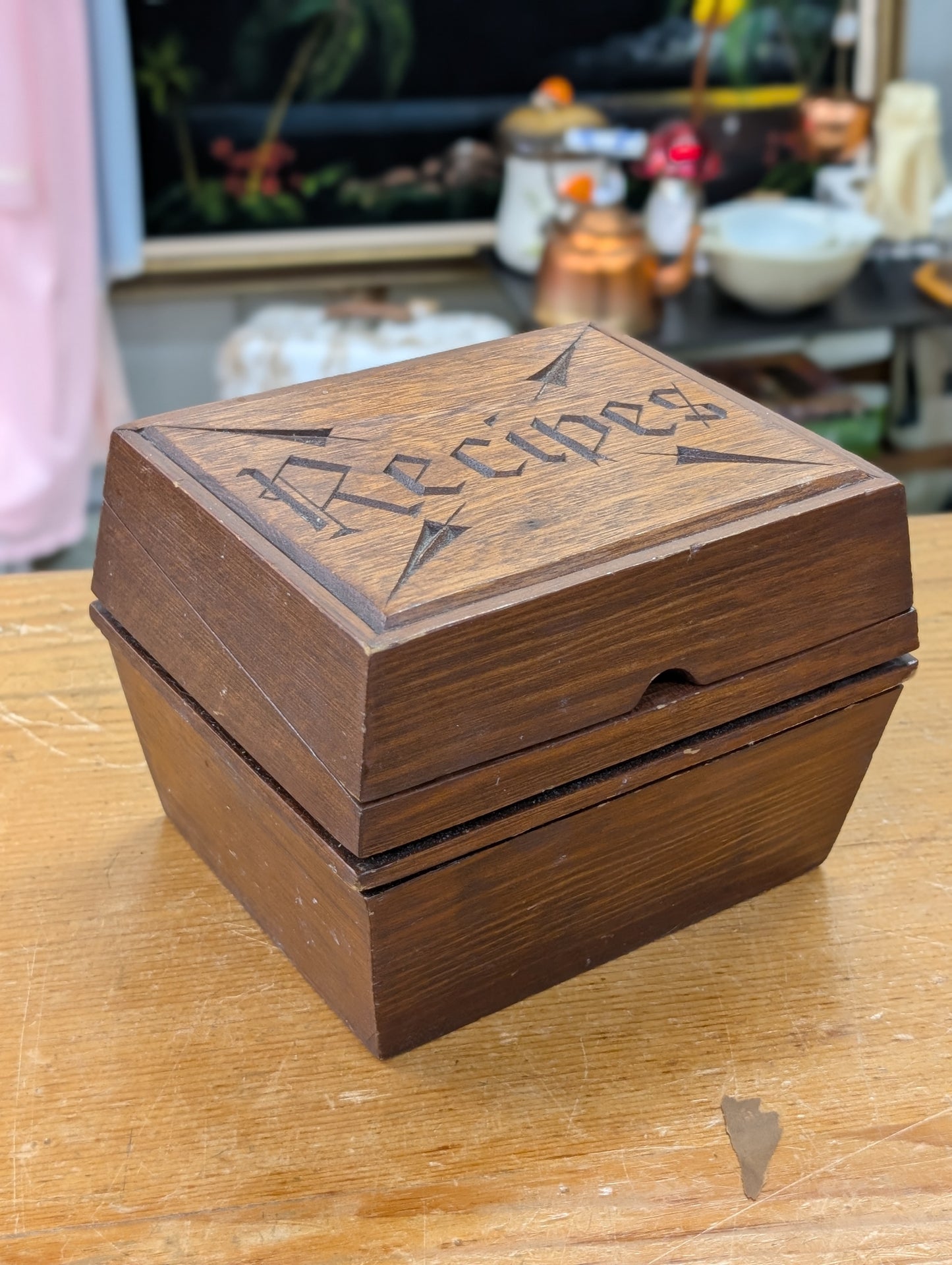 Wooden recipe Box