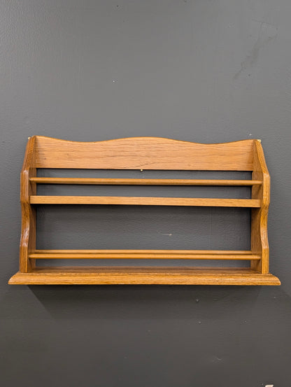 Wooden spice shelf