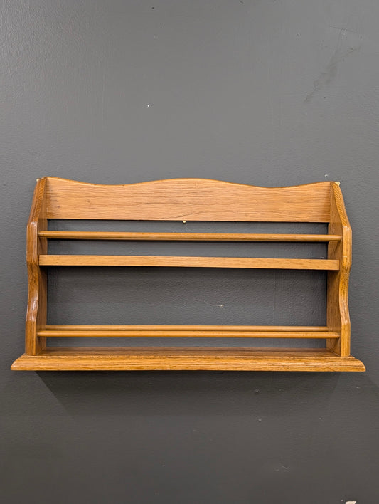Wooden spice shelf