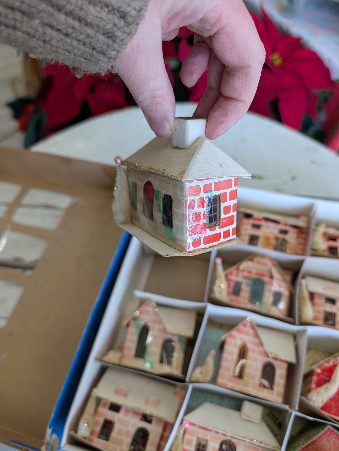 Set of 12 putz houses