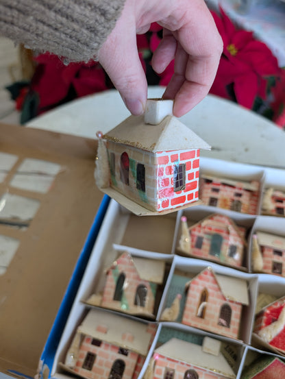 Set of 12 putz houses