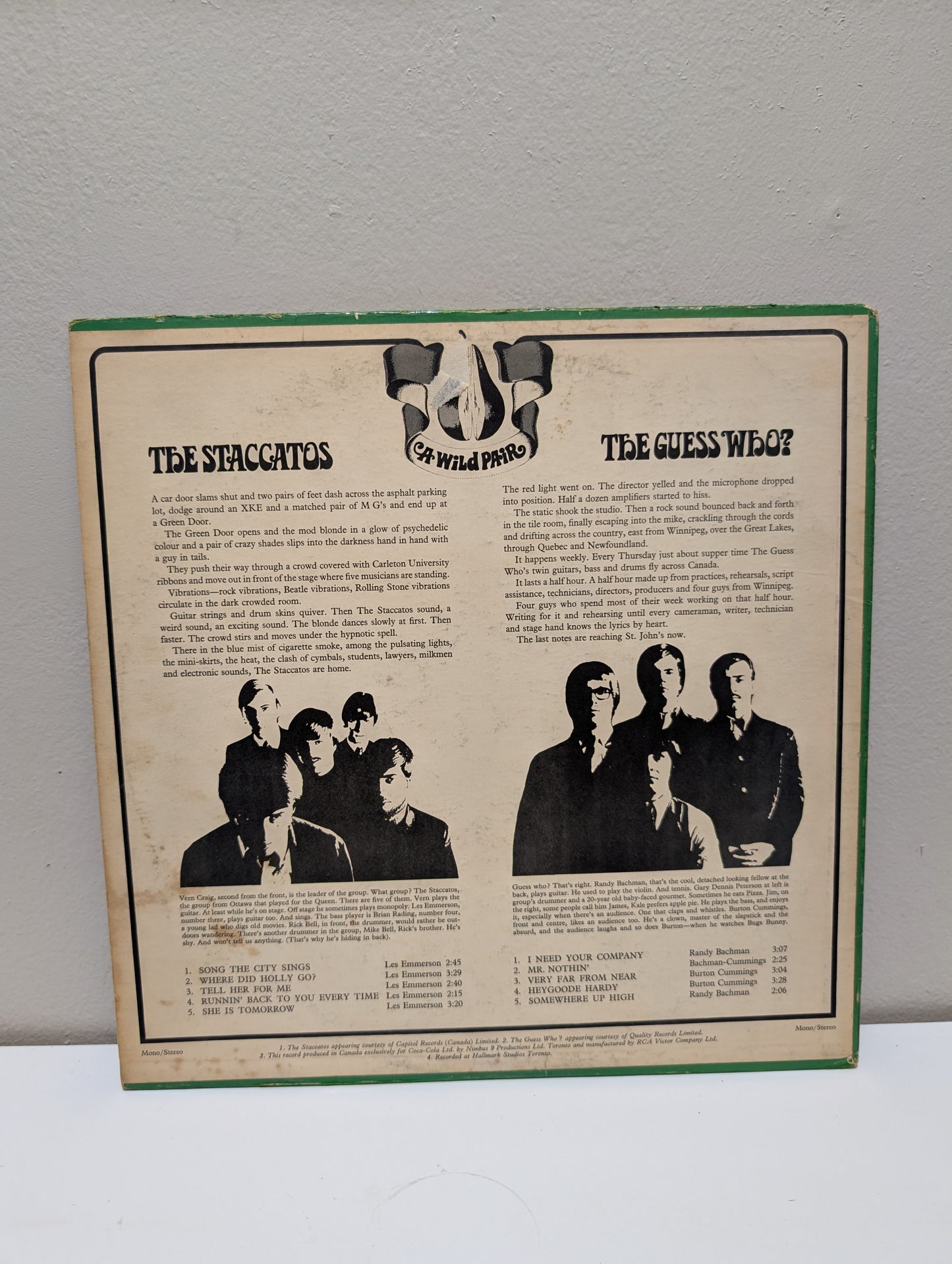 The Guess Who / The Staccatos A Wild Pair LP