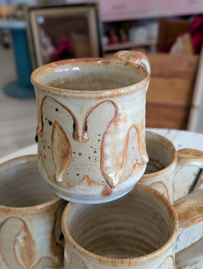 Brown pottery mug