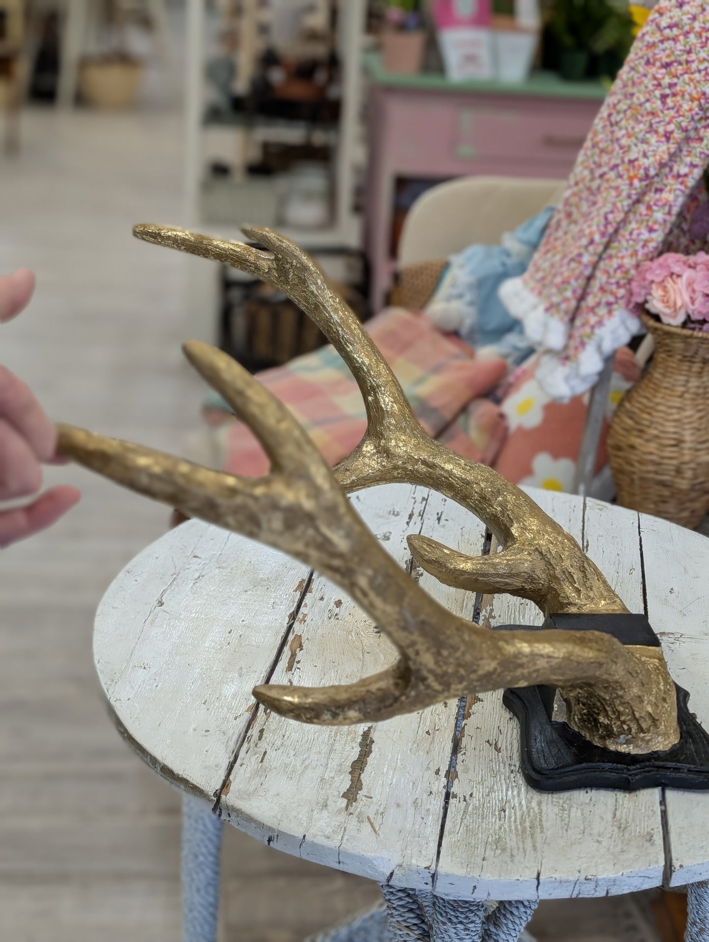 Large wall hanging faux antlers