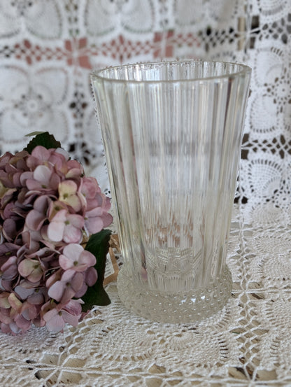 Large clear flower vase