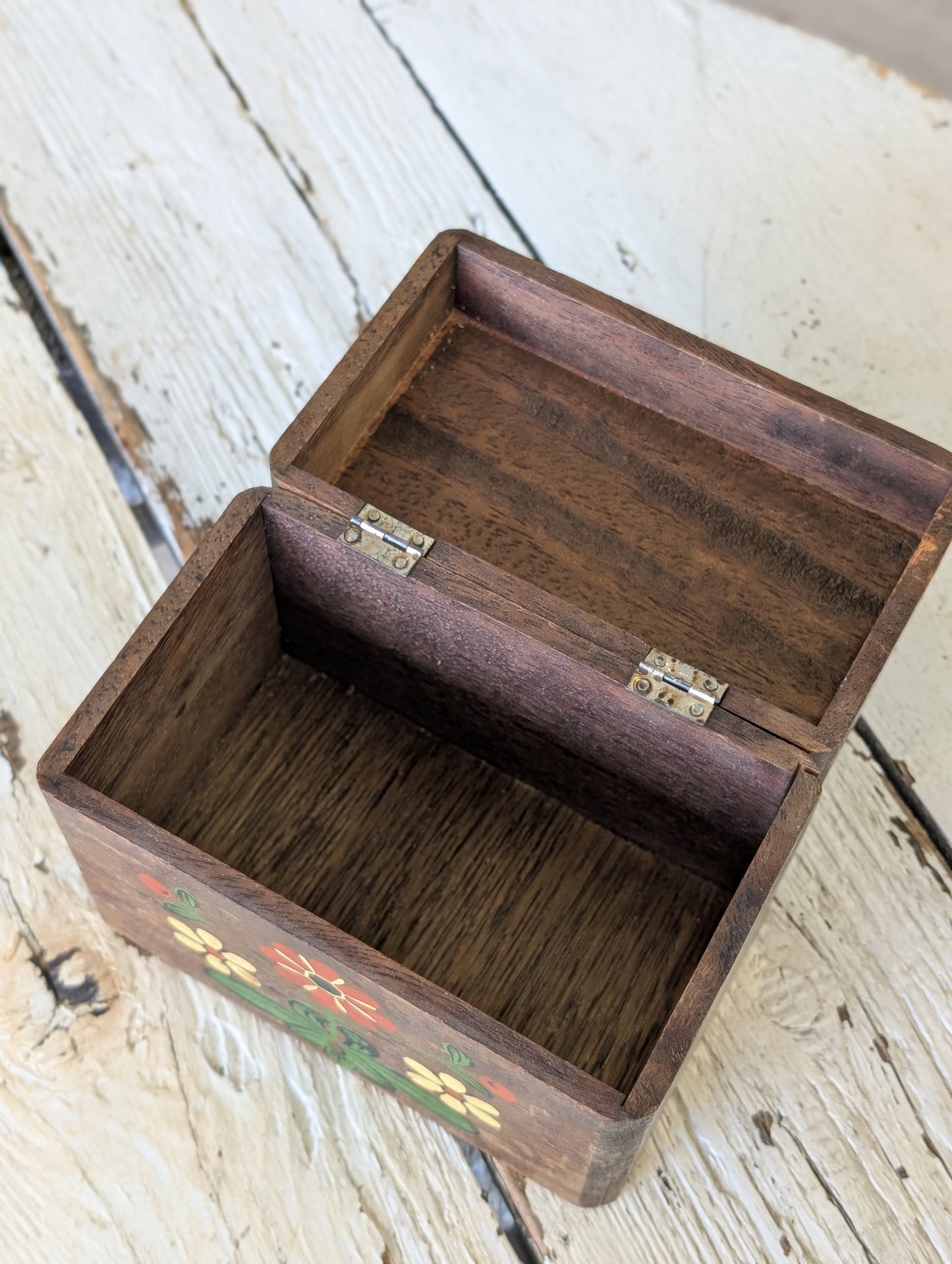 Wooden antique recipe Box