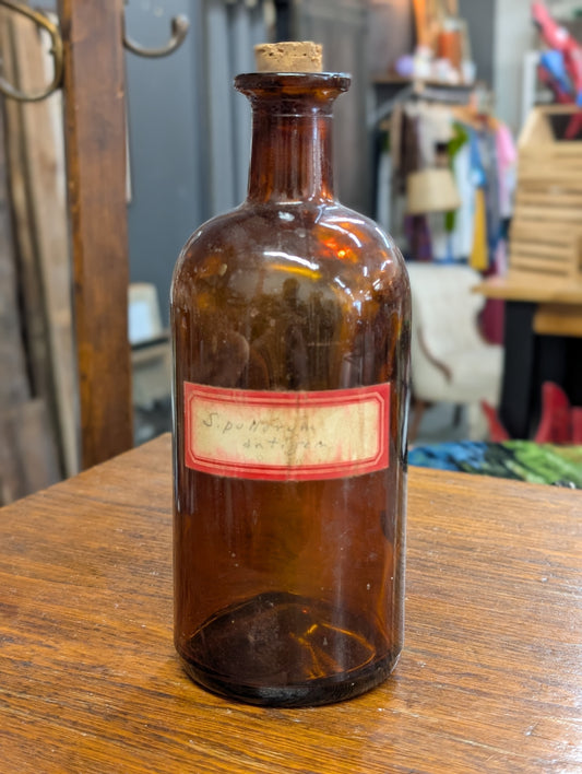 Antique Amber glass bottle