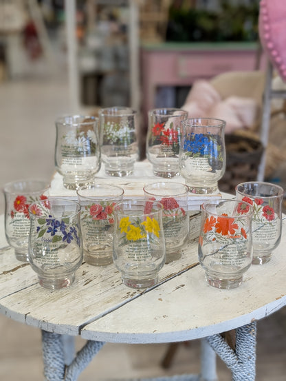 Flower of the month glass