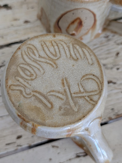 Brown pottery mug